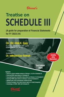  Buy Treatise on Schedule III (A guide for preparation of Financial Statements for FY 2023-24)